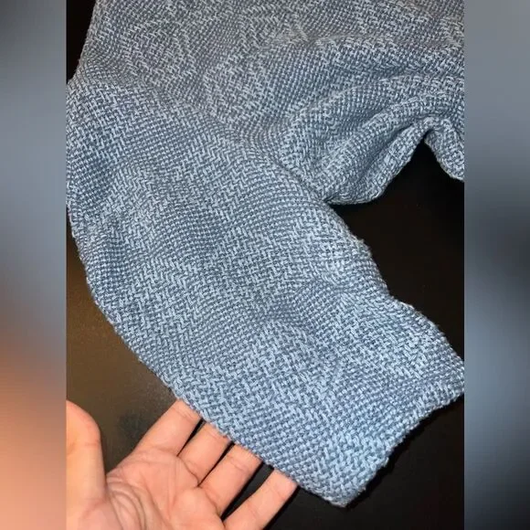 ZARA Trf Puffed Sleeve Blue Blazer Style Top Size Medium EUC - Picture 3 of 8